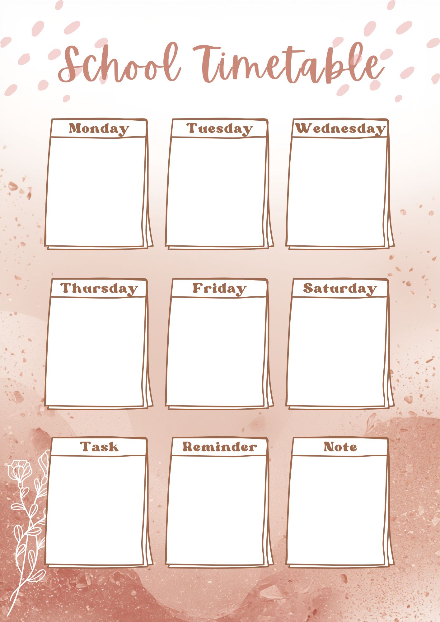 Weekly Study Timetable Weekly Study Timetable - Digital product available for instant download from Maze Supplies